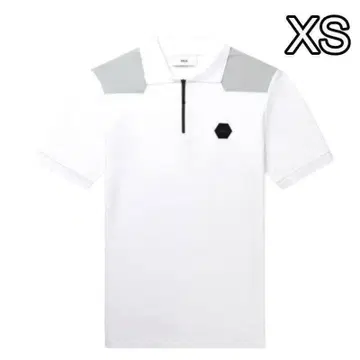 BALR. 지퍼 피케 셔츠 XS 화이트/그레이