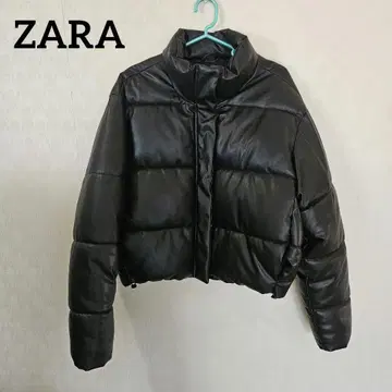 ZARA 숏 인조 가죽 다운 자켓