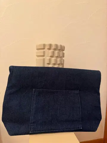 데님 클러치백 다크 블루