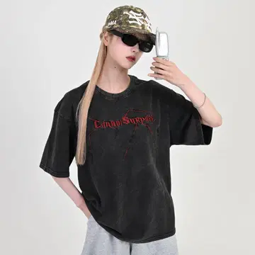 지하인 온라인 워시드 빈티지 빅 T셔츠