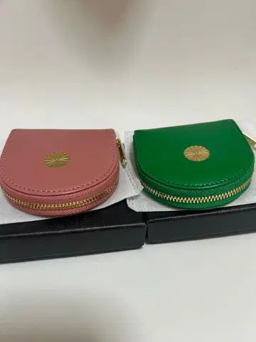 황궁 지갑 동전 지갑 핑크와 그린 2개 세트 미사용 새상품