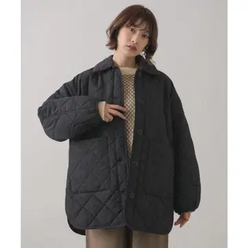 다크 그레이 퀼팅 자켓