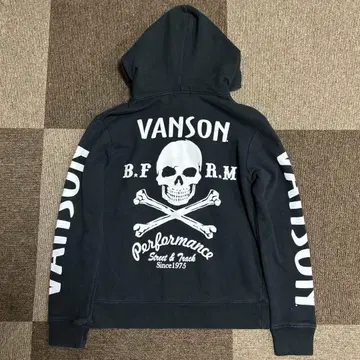 VANSON 지퍼 후드티 스컬 사이즈 M