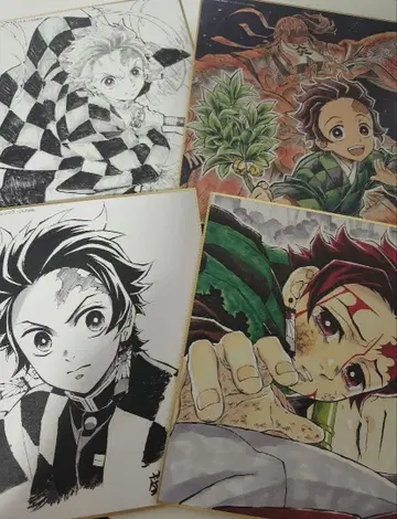 귀멸의 칼날 탄지로 색지 캔뱃지