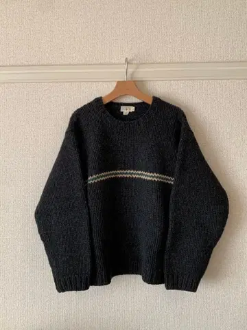 j.cew 체스트 라인 니트 울