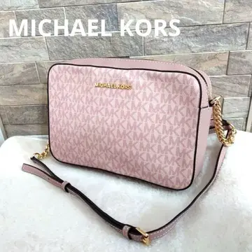 [ 새상품급 ] MICHAELKORS 마이클코어스 MK 패턴 숄더백 핑크