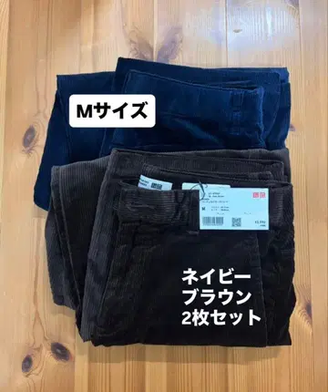 UNIQLO 코듀로이 커브 팬츠 S 사이즈 그린 코토니에 유니클로