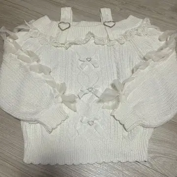 LIZ LISA 화이트 니트 스웨터