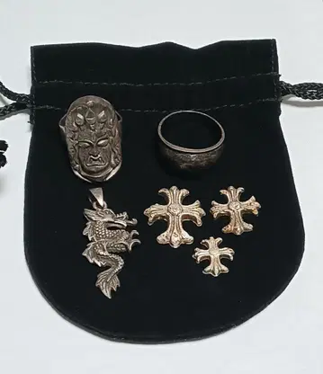 SILVER925 액세서리 실버 반지 & 실버 펜던트 6세트