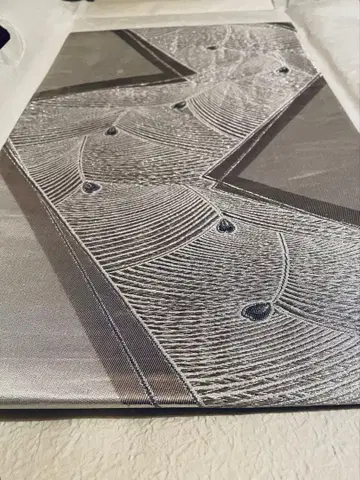 [ 새상품급 ] 후쿠로 오비 성인식 후리소데 실버 후쿠로 오비 은사