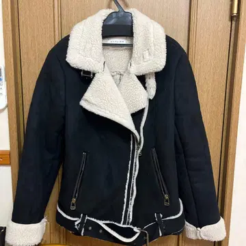 STYLISH 무스탕풍 싱글 라이더 자켓 보아 자켓