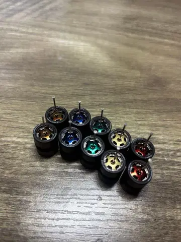 1/64 사이즈 타이어 휠 세트 핫휠이나 토미카 등에! 5대분