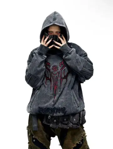 PERSONSOUL WASHED HOODIE y2k 00s