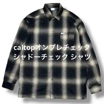칼탑 옴브레 체크 섀도우 체크 셔츠 caltop 서해안