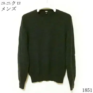 유니클로 남성용 캐시미어 100% 스웨터 다크 그레이 S 사이즈