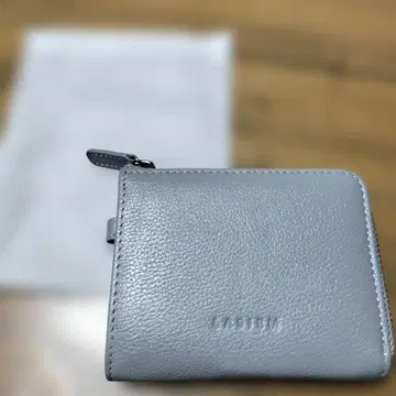 그레이 가죽 코인 케이스