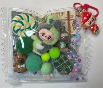 *가챠 채운 파우치 *몬스터 그린 2종류 1개