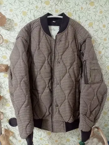 GU rokhs 체크 무늬 퀼팅 자켓