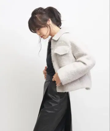 [ qualite ] 알파카 아스트라칸 숏 블루종