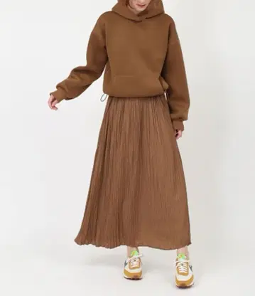 새상품급 에미 아틀리에 도킹 후디 원피스/브라운 사이즈 0