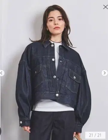 hyke ballon sleeve denim jacket