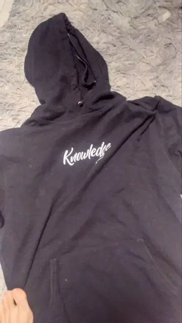 블랙 로고 후드티 X LARGE 사이즈