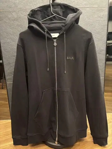 BALR. 블랙 집업 후드티