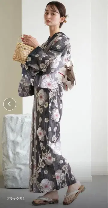 유카타 3종 세트 utatane 오리지널 일본 국내 염색 후쿠로 오비