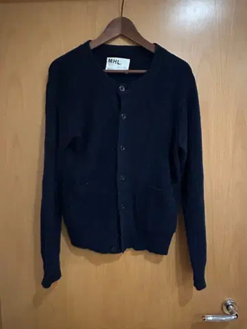 MHL, 네이비 니트 가디건 M 사이즈, 귀여운 둥근넥.