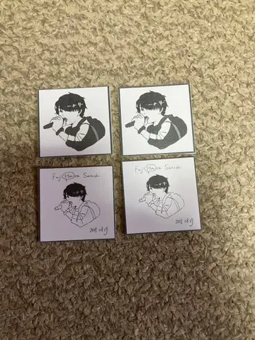 후지와라 사토시 각 2점 총 4점 사토짱 Officialdism 히게단