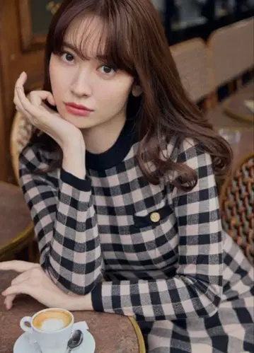 Herlipto plaid jacquard knit dress