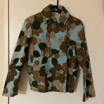 MOSCHINO CHEAPANDCHIC 꽃무늬 자켓 블루 x 브라운