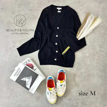 [ BEAUTY&YOUTH ] 린넨 100% 블랙 가디건 M 남성용