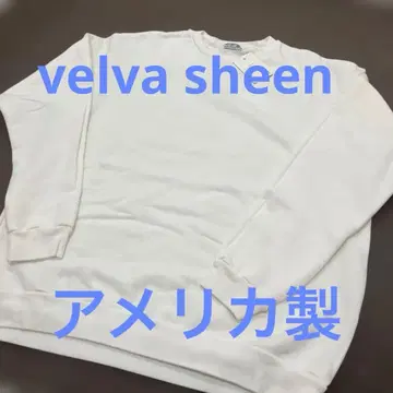 Velva Sheen 화이트 맨투맨 미국제 XL
