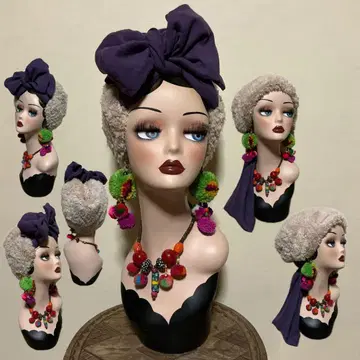 퍼 2way 어레인지 헤어 터번 퍼 터번