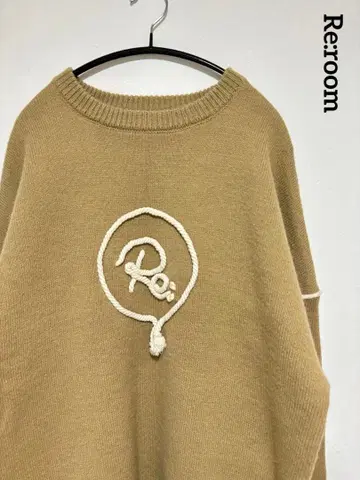 릴룸 두꺼운 원단 니트 남성용 스웨터 루즈핏 로고 리브 컨디션 최상