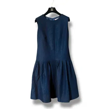 TOCCA 토카 고급 네이비 원피스 M 사이즈 메쉬 플리츠
