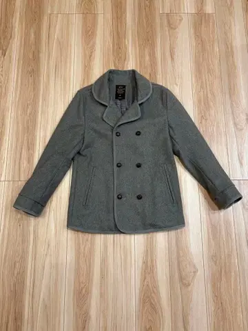 knock out 피코트 그레이 더블 버튼