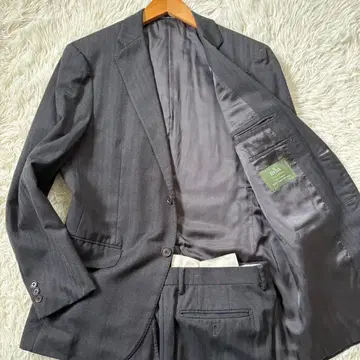 컨디션 최상 그린 라벨 릴랙싱 레다 수트 셋업 헤링본