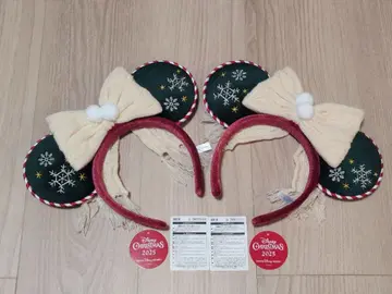 디즈니 크리스마스 2025 머리띠 2개 세트 택 포함