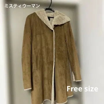 무스탕 코트 카멜 Free size