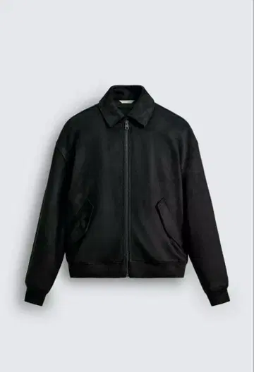 ZARA 페이크 스웨이드 퀼팅 자켓 블랙