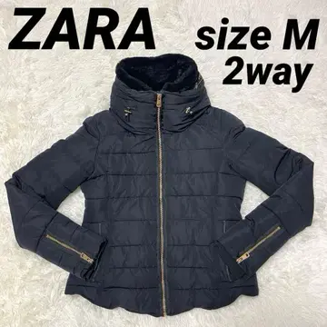 ZARA 자라 자켓 다운 숏다운 숏 기장 A라인 금장 장식