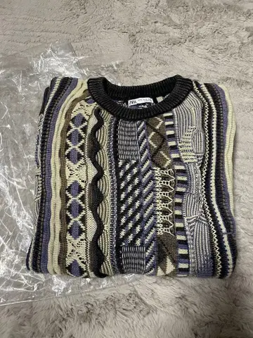 ZARA 3D 니트 케이블 니트 멀티 컬러