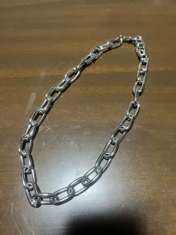 실버 스테인리스 체인 목걸이 약 45cm