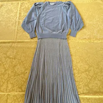 월드 니트 셋업 스카이블루 계열