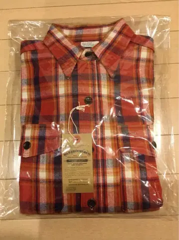 웨어하우스 플란넬 셔츠 36 빨간색 계열 체크