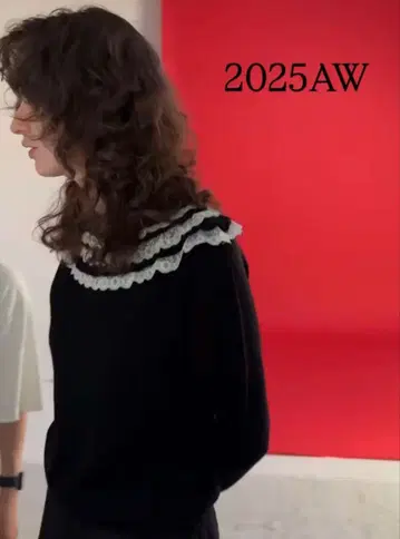 OHGA 오가 레이스 니트 프릴 새상품