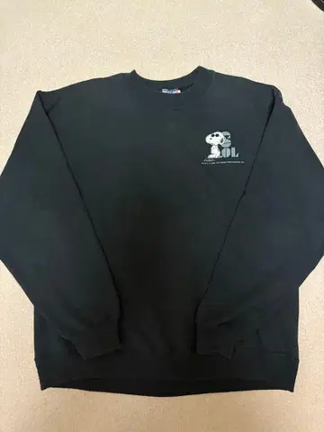 빈티지 헤인즈 맨투맨 스누피 블랙 L