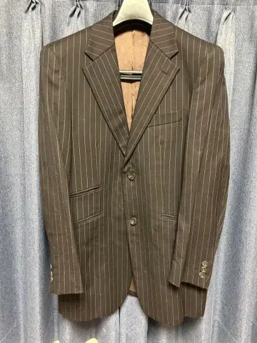 브라운 핀스트라이프 비즈니스 정장